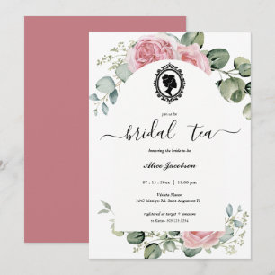 Vintage floral regency bridal shower invitation