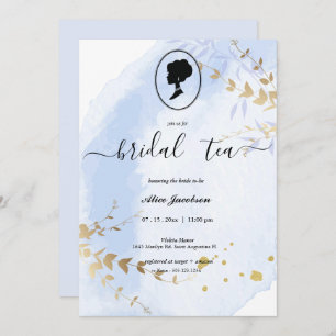Vintage floral regency bridal shower invitation