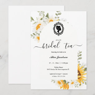 Vintage floral regency bridal shower invitation