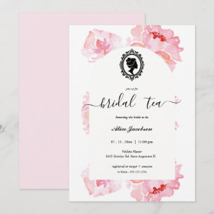 Vintage floral regency bridal shower invitation
