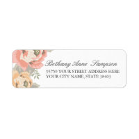 Vintage Floral Return Address Labels
