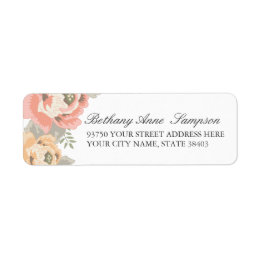 Vintage Floral Return Address Labels