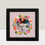 Vintage Floral Ring Custom Text Photo Gift Pink Gift Box<br><div class="desc">Our Vintage Floral Ring Custom Text Photo Gift is a unique, personalized product perfect for any occasion. You can add your text and photo to make it memorable for your loved ones. Our product is ideal for those who want to give thoughtful and personalized gifts to their friends and family....</div>