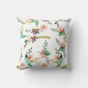 Vintage Floral Rose Elegant Art Red Black Throw Pillow