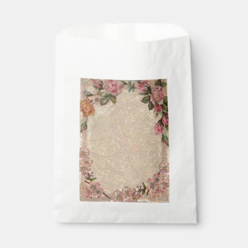 Vintage Floral Roses Antique Girly Beautiful Favor Bag