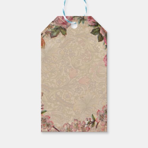 Vintage Floral Roses Antique Girly Beautiful Gift Tags
