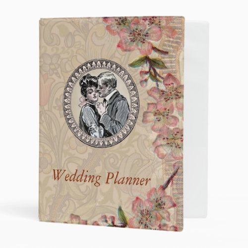 Vintage Floral Roses Antique Soft Girly Mini Binder