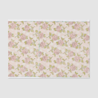 Vintage Floral Roses Dotted Shabby Chic Decoupage Tissue Paper