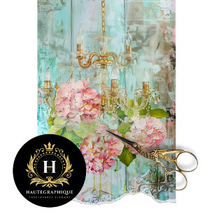 Vintage Floral Rustic Chandelier French  Decoupage Tissue Paper