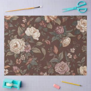 Vintage Floral Rustic Gothic Furniture Decoupage Tissue Paper