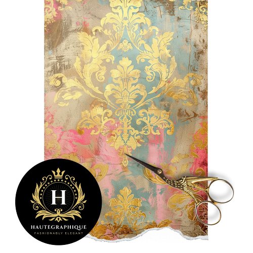Vintage Floral Rustic Texture French  Decoupage Tissue Paper