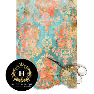 Vintage Floral Rustic Texture French  Decoupage Tissue Paper