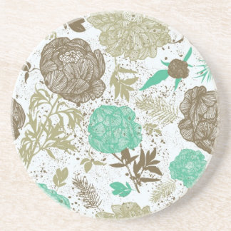 Vintage Floral Sandstone Coaster