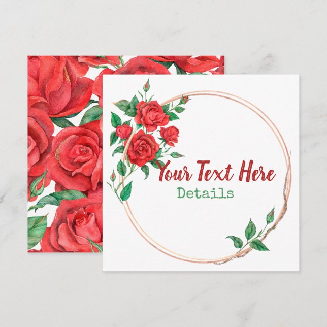 Vintage Floral Save The Date (Front/Back)