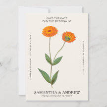 Vintage Floral Save The Date