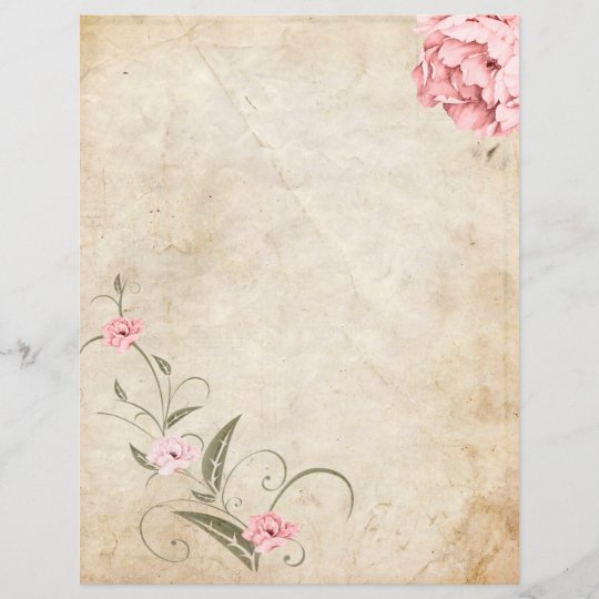 Vintage Floral Scrapbook Paper | Zazzle.com
