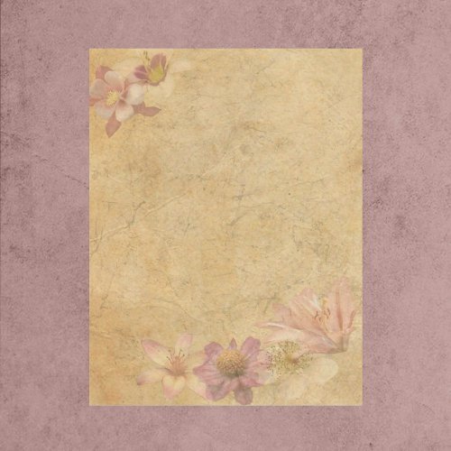 Vintage Floral Scrapbook Paper