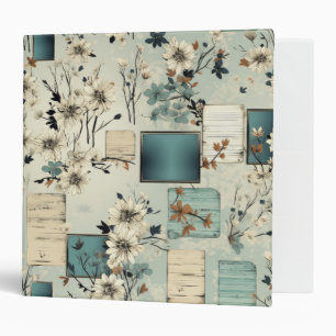 Vintage Floral Scrapbook Pattern (2) 3 Ring Binder