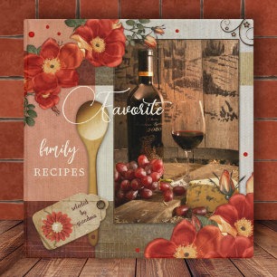 Vintage Floral Scrapbook Photo Recipe Binder