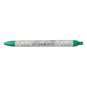 Vintage Floral Script Name Monogram Pen
