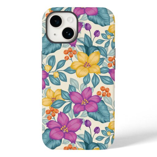 Vintage floral seamless bloom pattern  Case-Mate iPhone 14 case