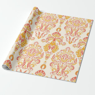 Vintage floral seamless patten. Classic Baroque wa Wrapping Paper