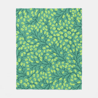Vintage Floral Seamless Pattern Fleece Blanket