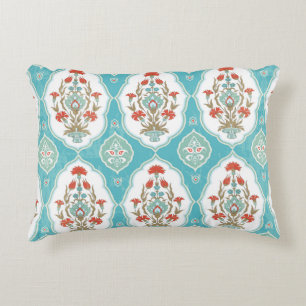 Vintage floral seamless pattern in oriental style accent pillow