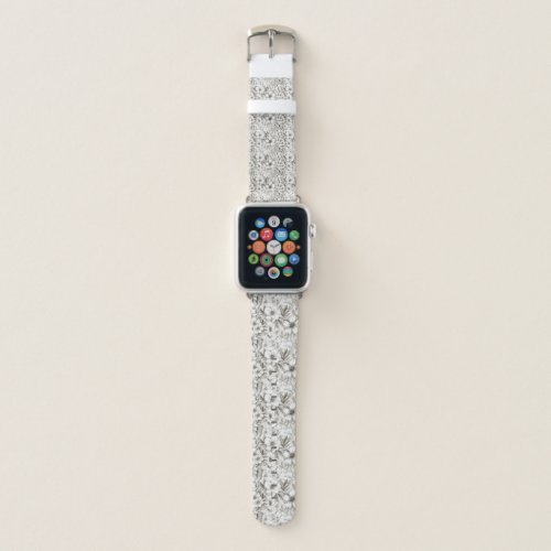 Vintage Floral Sepia Pattern 11 Apple Watch Band