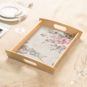 Vintage Floral Serving Tray