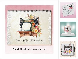 Vintage Floral Sewing Machines