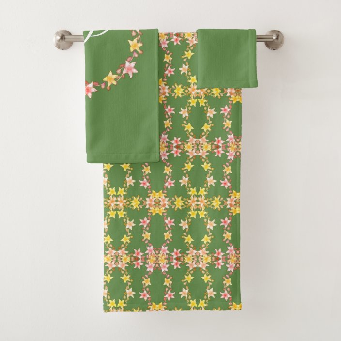 Vintage Floral Shabby Chic Bath Towel Set Zazzle Com