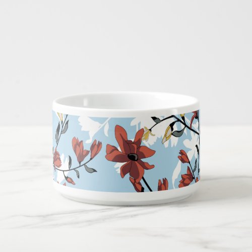 Vintage Floral Simple Fabric Background Bowl