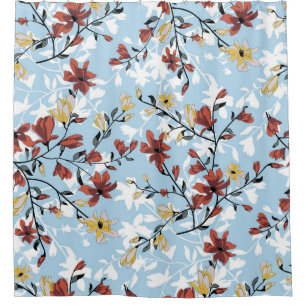 Vintage Floral: Simple Fabric Background. Shower Curtain