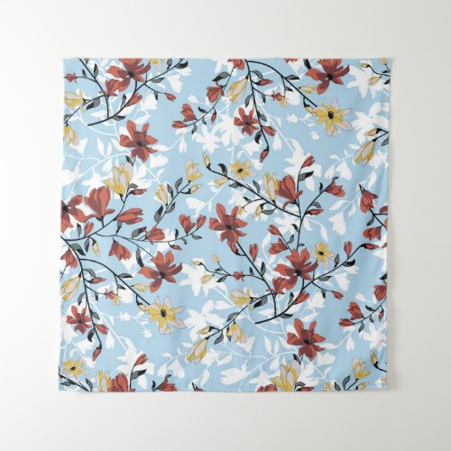 Vintage Floral Simple Fabric Background Tapestry