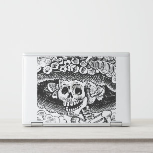 Vintage Floral Skull Halloween HP Laptop Skin