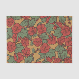 Vintage Floral Spring and Summer Pattern Tissue Paper