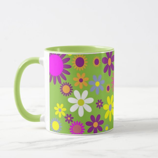Vintage floral Spring Happy Mother's Day mug (Left)