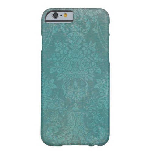 Vintage Floral Stamped Distressed Finish Barely There iPhone 6 Case