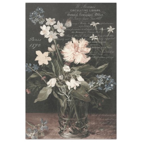 Vintage Floral Still Life Decoupage Tissue Paper