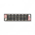 Vintage Floral Striped Desk Nameplate