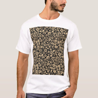 Vintage floral, stylized grey background T-Shirt