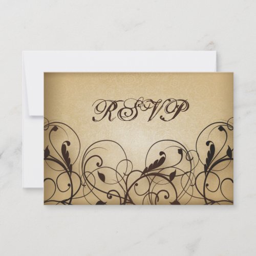 Vintage Floral Swirls RSVP