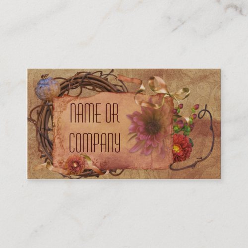 Vintage Floral Tag Business Cards