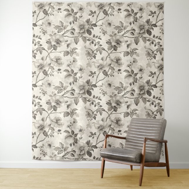  Vintage Floral Tapestry (In Situ)