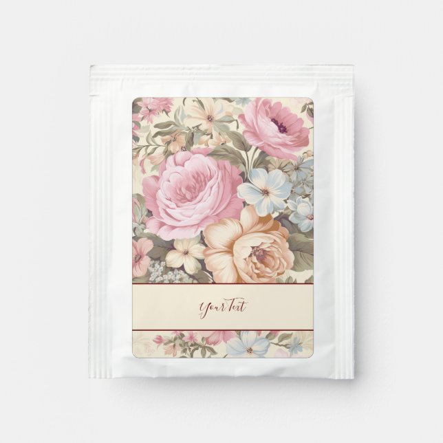 Vintage Floral Tea Bag Drink Mix (Front)