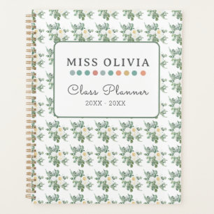 Vintage Floral Teacher Planner Custom Gift