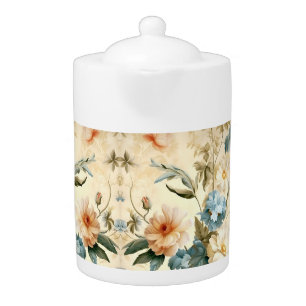 Vintage Floral Teapot