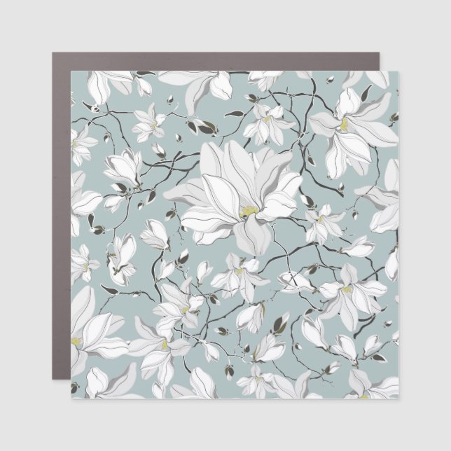 Vintage Floral Texture Seamless Pattern Car Magnet (Front)