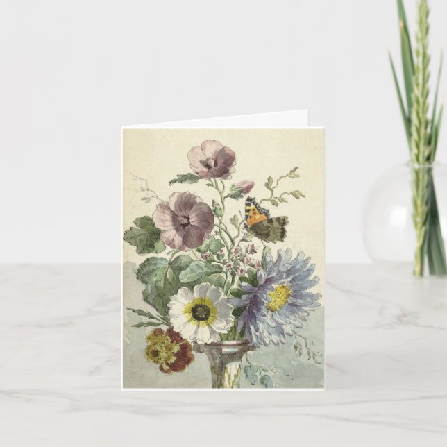 Vintage Floral Thank You Card (Front)